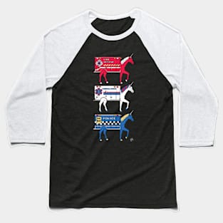 Emergency Responder Unicorns Baseball T-Shirt